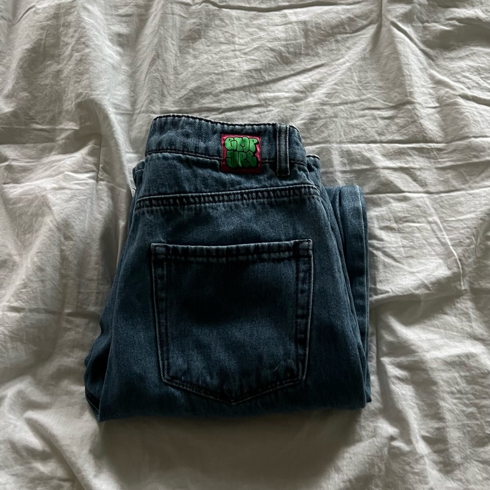 blue washed jeans